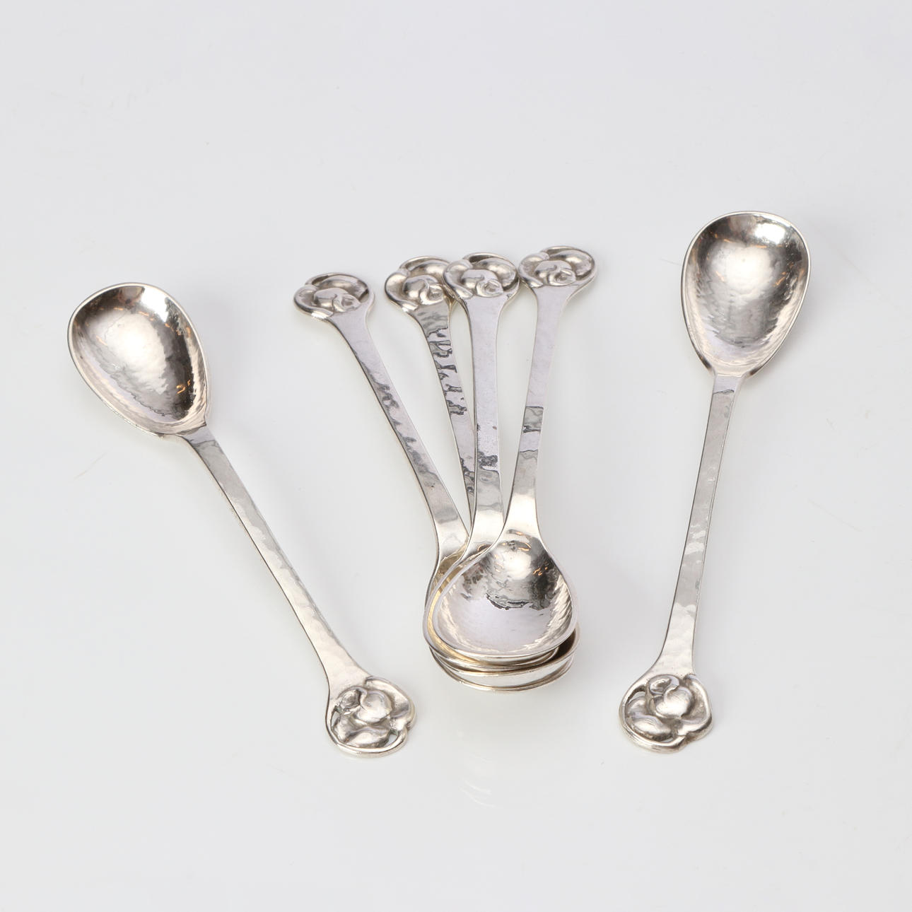TEASPOONS, SIX. Silver. Weight approx. 70 grams.