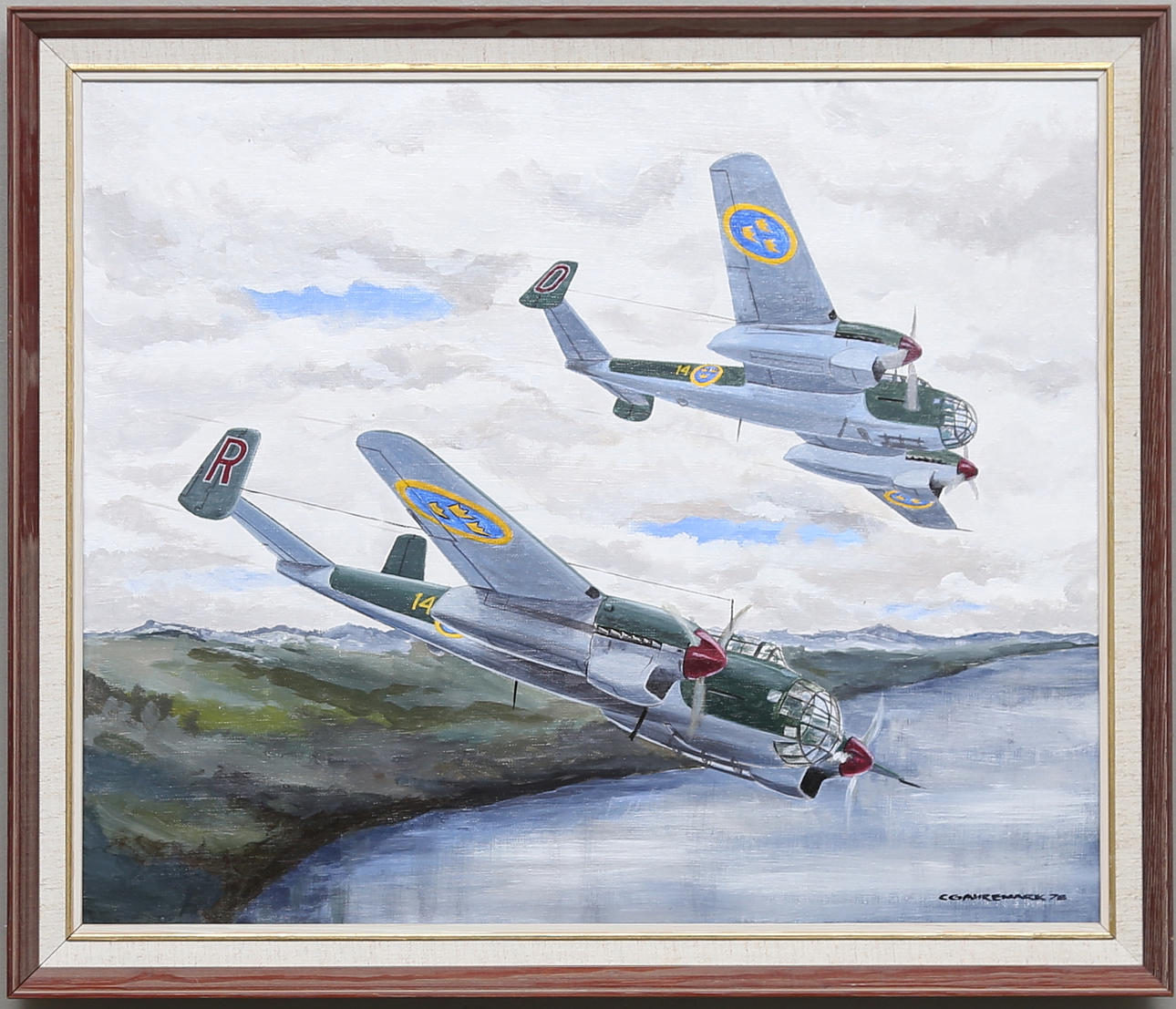 CG AHREMARK. Olja på duk, signerad och daterad 78.