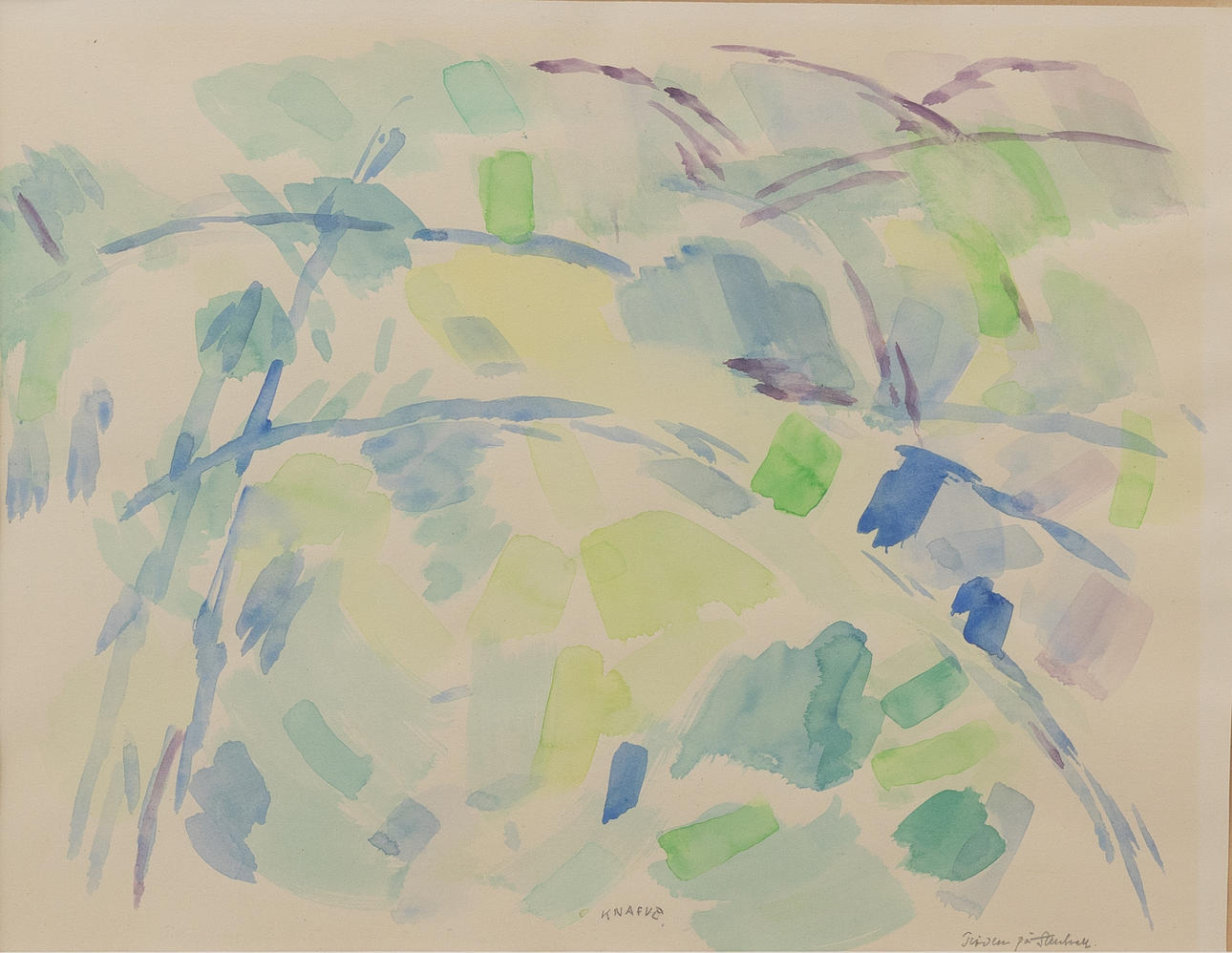 NILS-FOLKE KNAFVE. "Untitled", watercolour, signed.
