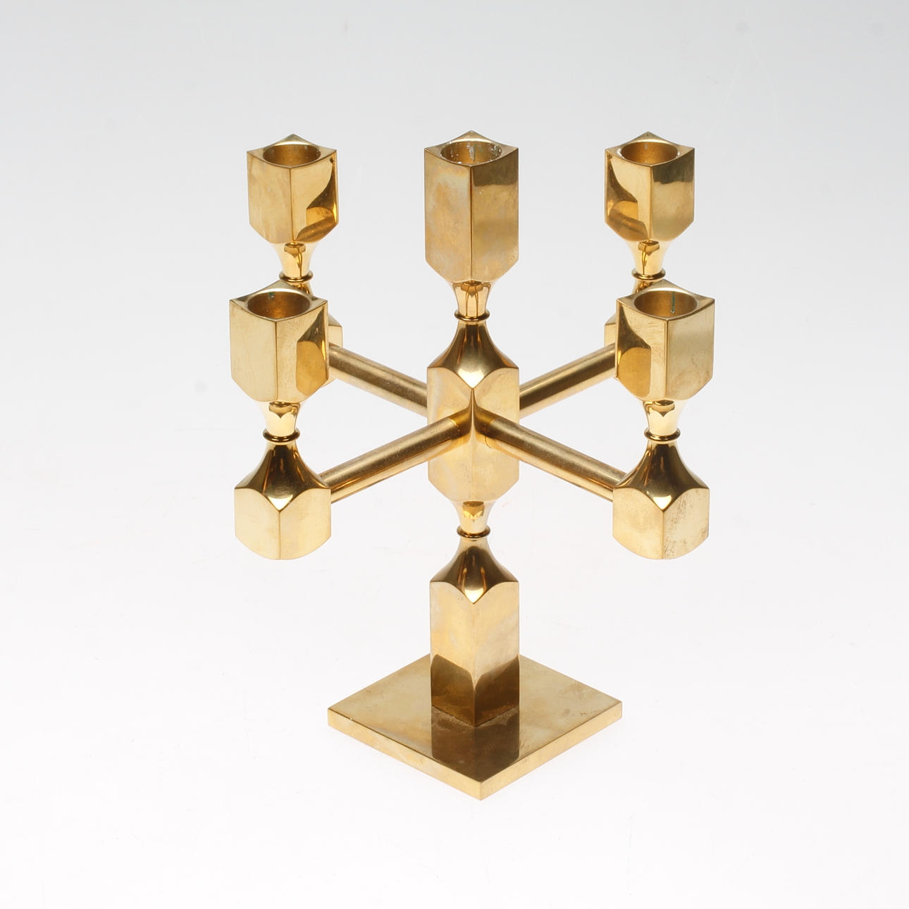 KANDELABER, mässing, Gusum, 2002.