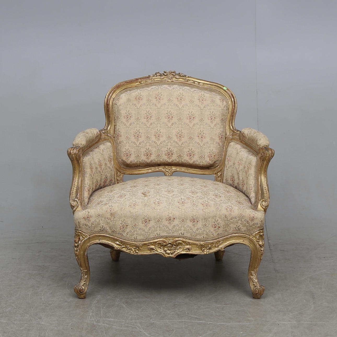 FÅTÖLJ, barnmodell, rokokostil, 1800/1900-tal.