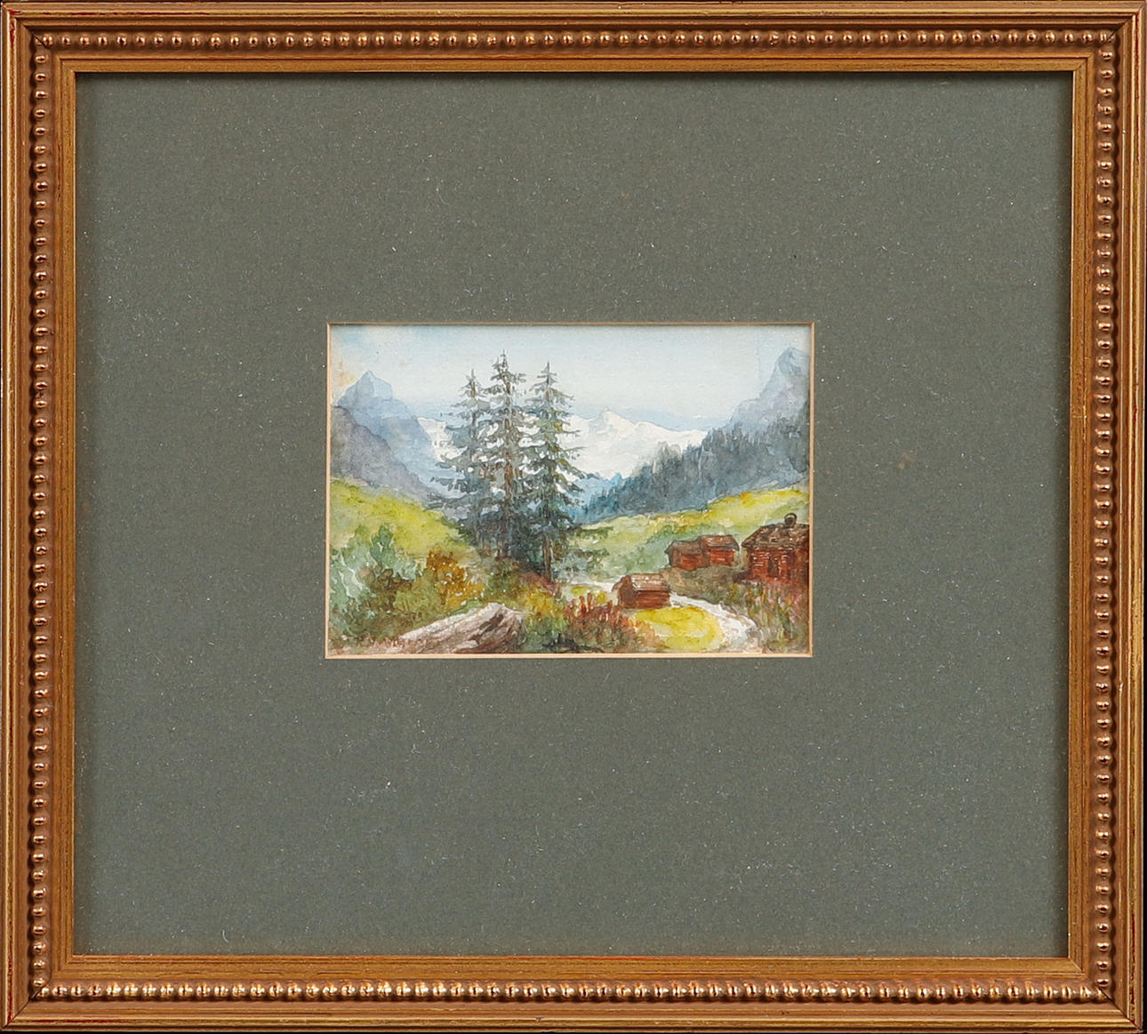RICHARD HENRY WRIGHT. Alpine views. Watercolours, 3 pcs, signed.
