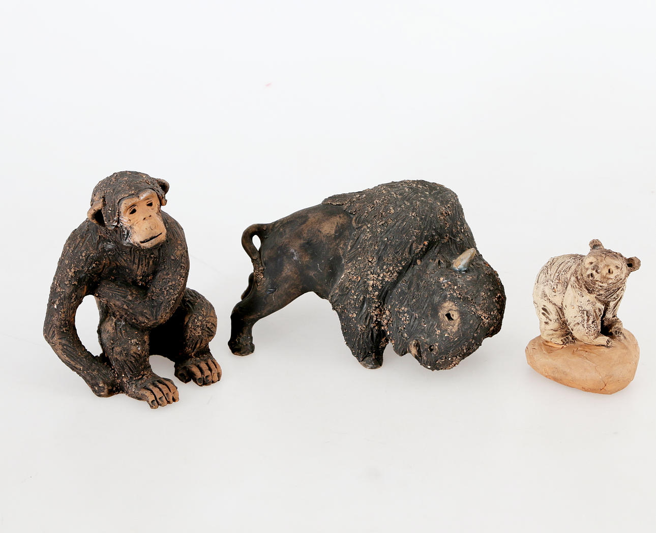 FIGURINER, 3 st, keramik, Tilgmans, 1900-tal.