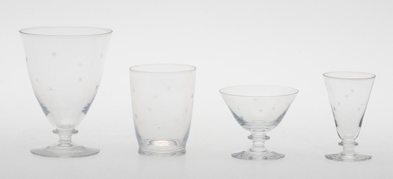 GLASSERVIS, 34 delar, Sverige.