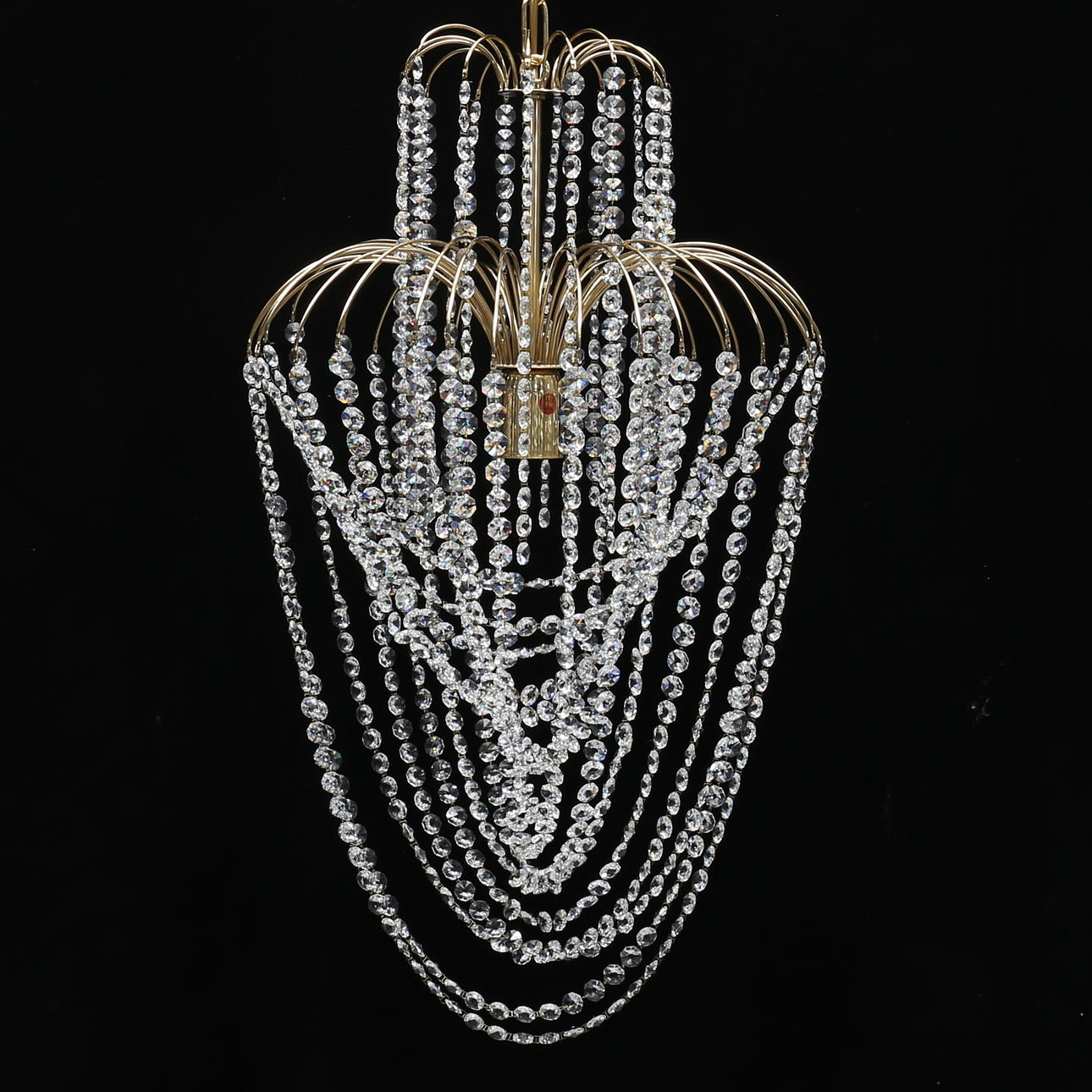 LJUSKRONA, guldregnsmodell, höjd 62 cm, 1900-tal.