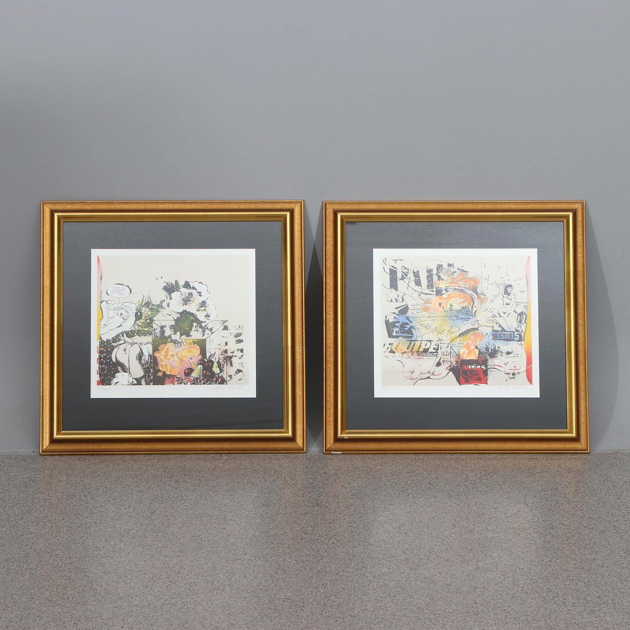ARDY STRÜWER. Lithographs, two. Compositions. Signed.