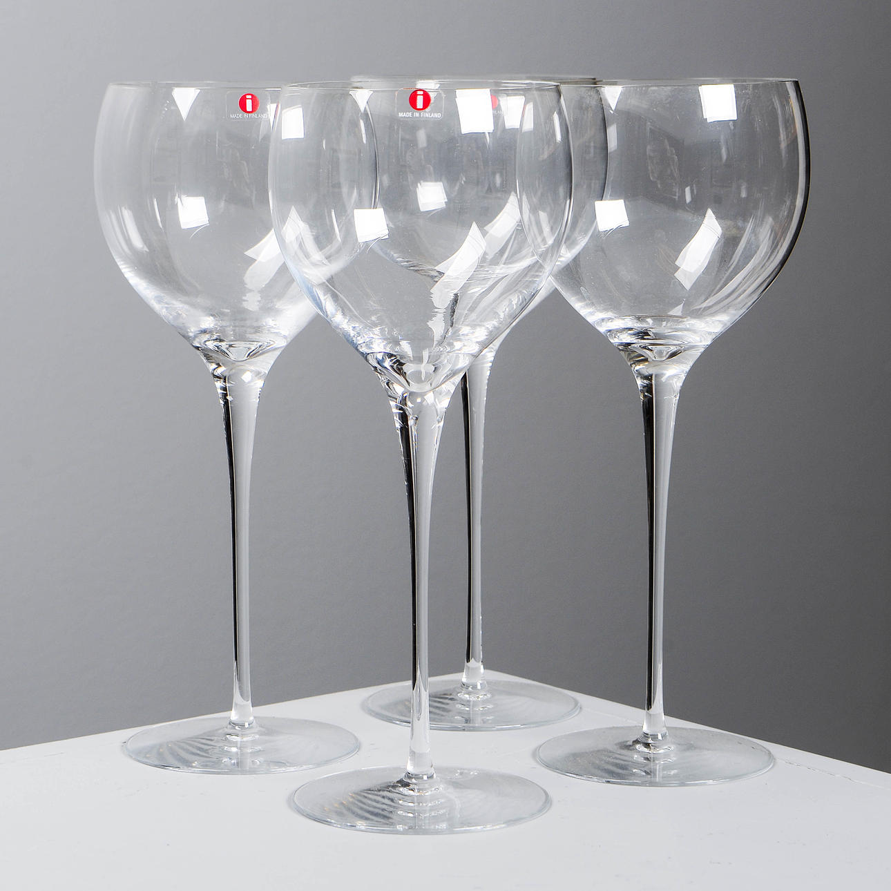 WINE GLASSES, 4 pcs, Iittala, Finland.