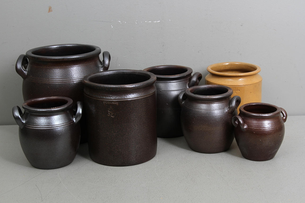 KRUKOR 7 st, keramik, bl.a. Höganäs.