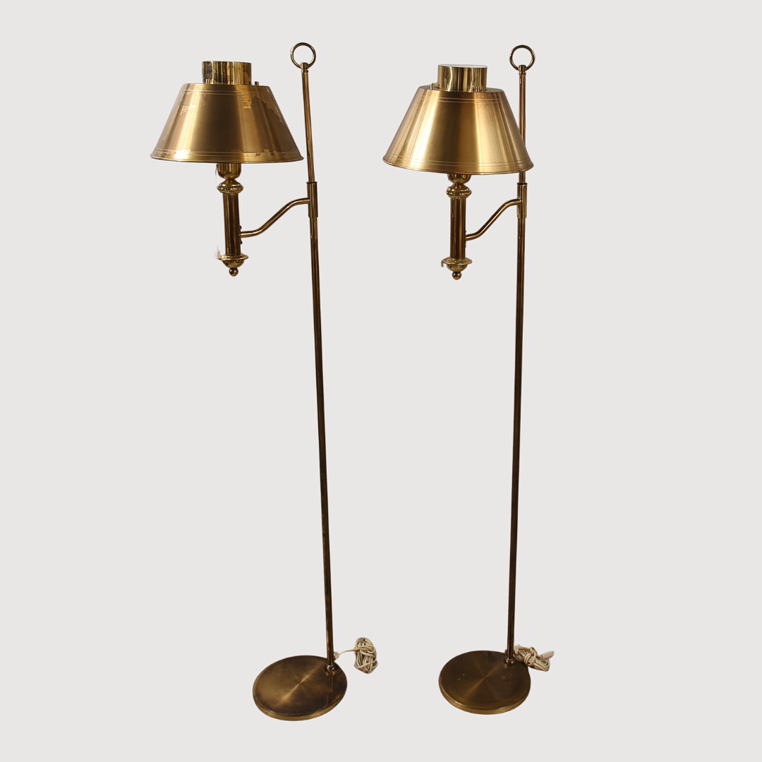 FLOOR LAMPS, brass, Öja, model 101, a pair.