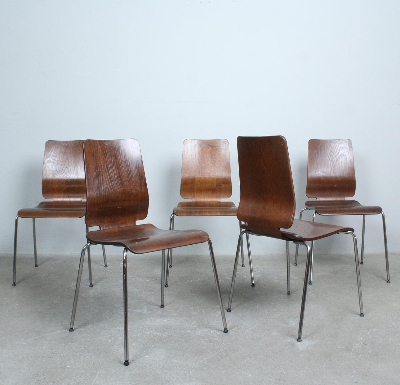 IKEA. Five stacking chairs/dining chairs, model ''Gilbert'' 1990s.