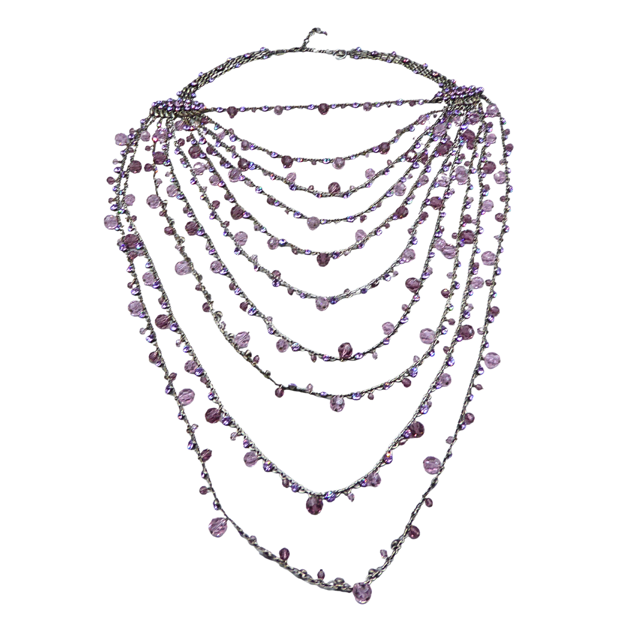 KONPLOTT NECKLACE WITH PURPLE BEADS.