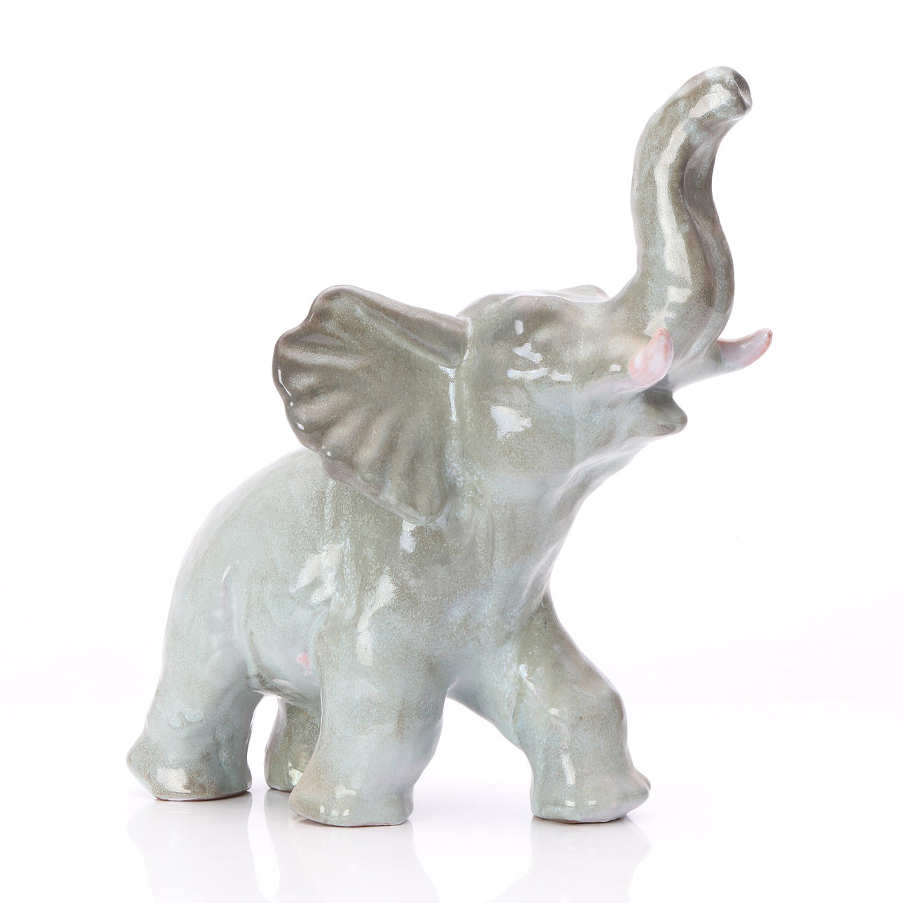 VICKE LINDSTRAND. ELEPHANT. Glazed ceramic. Upsala-Ekeby. Unmarked.