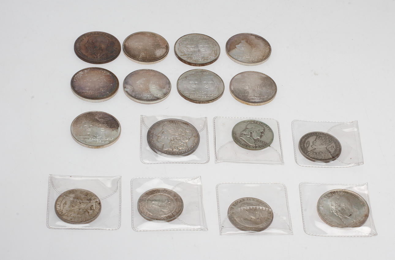 MYNT, 16 st, silver, Sverige och USA.