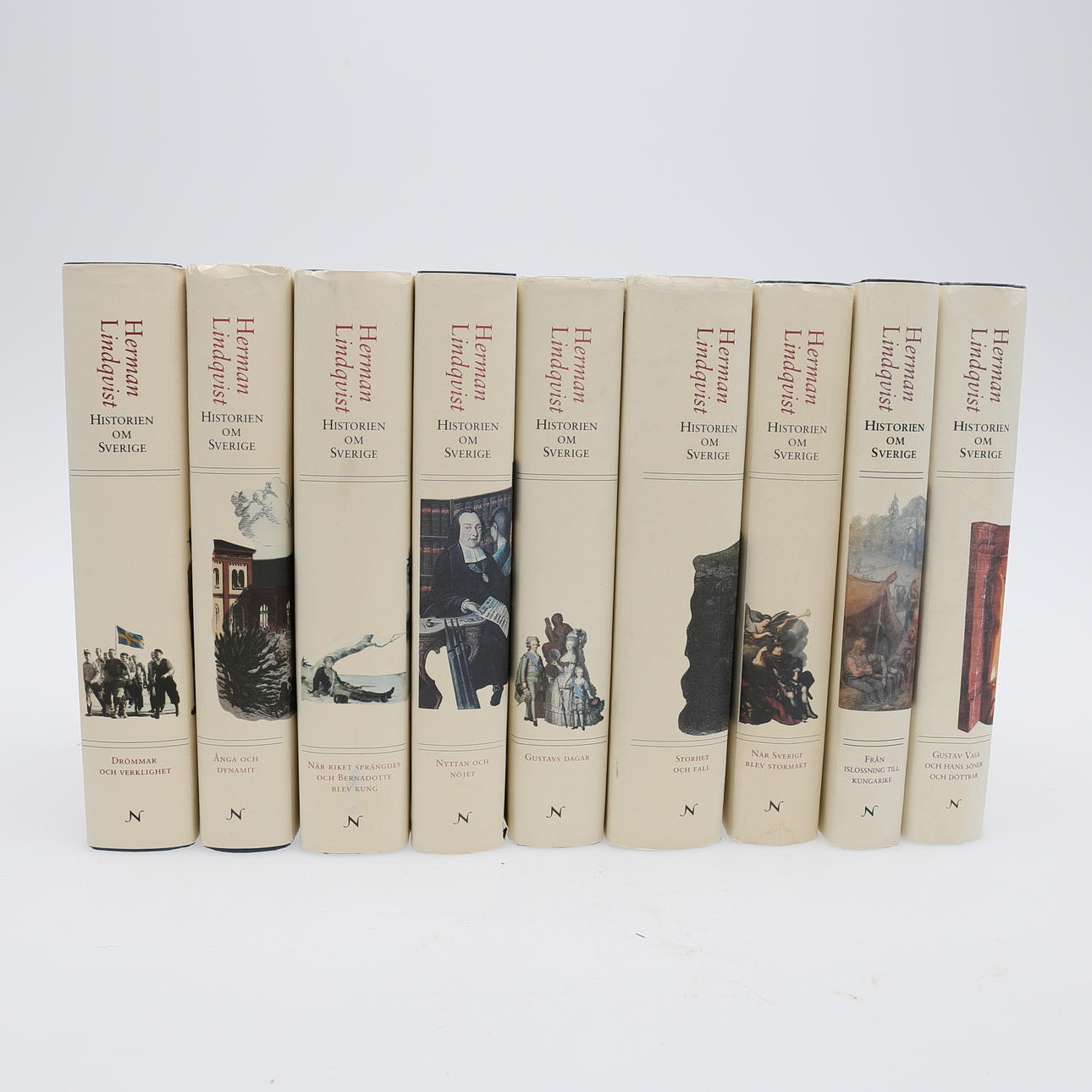 HERMAN LINDQVIST, Historien om Sverige, 9 band, 1990-tal.