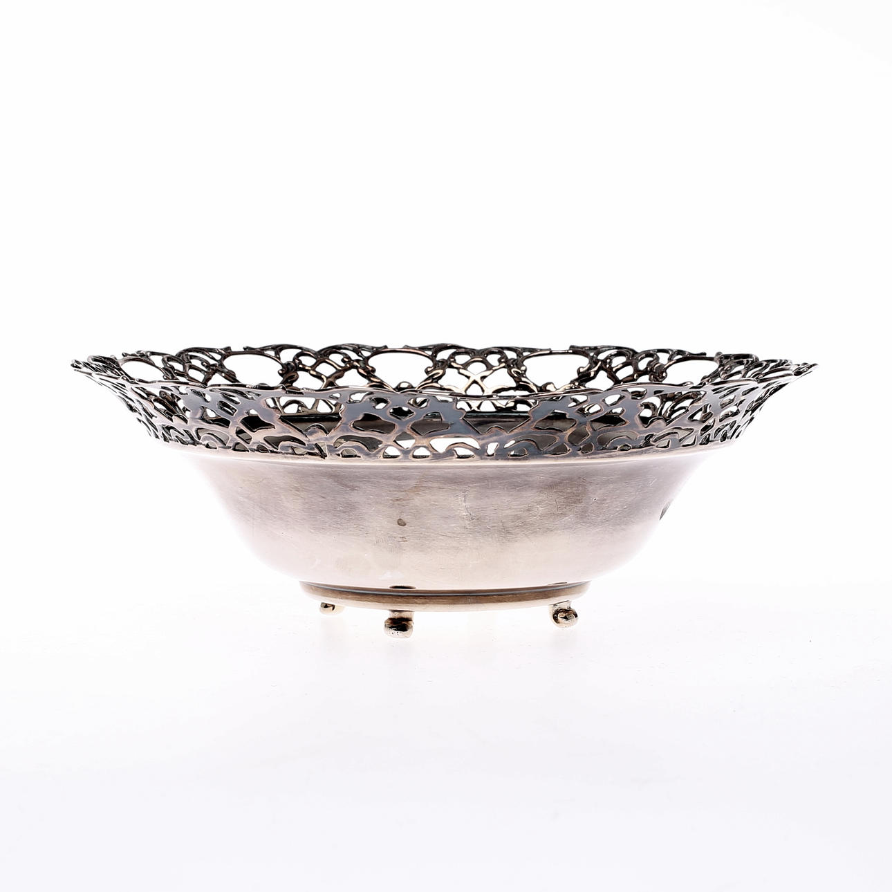 SKÅL, med gallerkant, silver, GEWE, 1954.