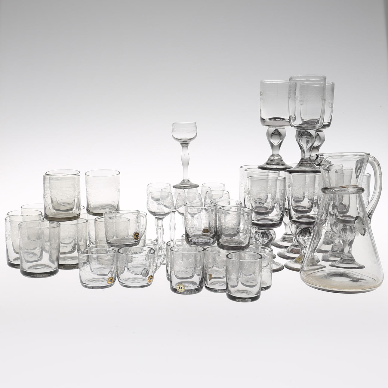 GLASSERVIS, 53 delar, "Antik", Reijmyre.