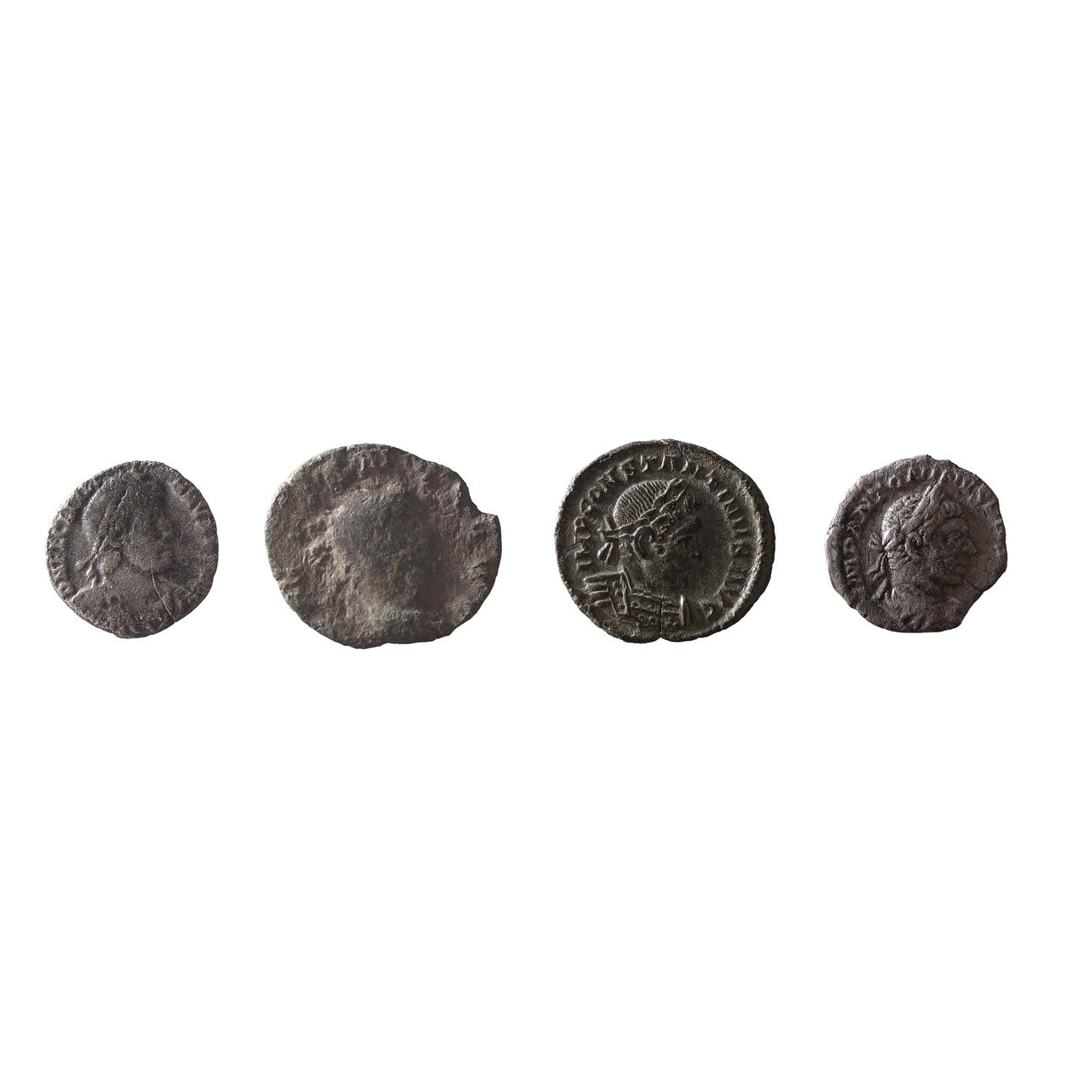 FOUR ROMAN COINS (4).
