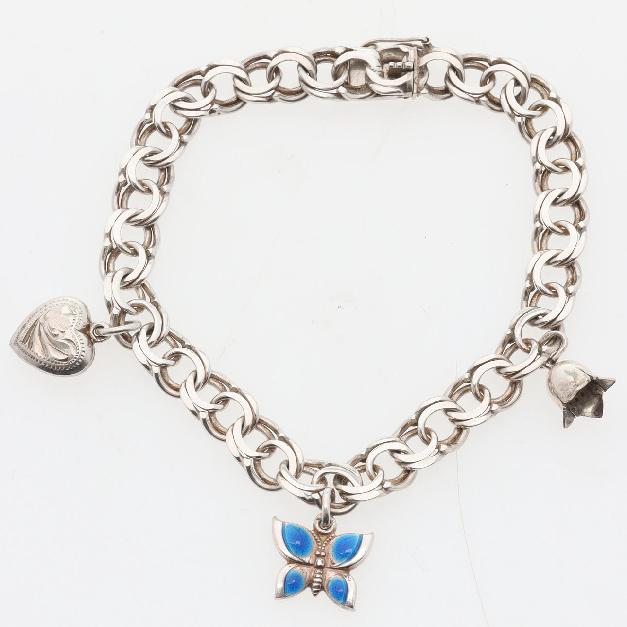 CHARM BRACELET, silver, bismarck, Hallbergs.