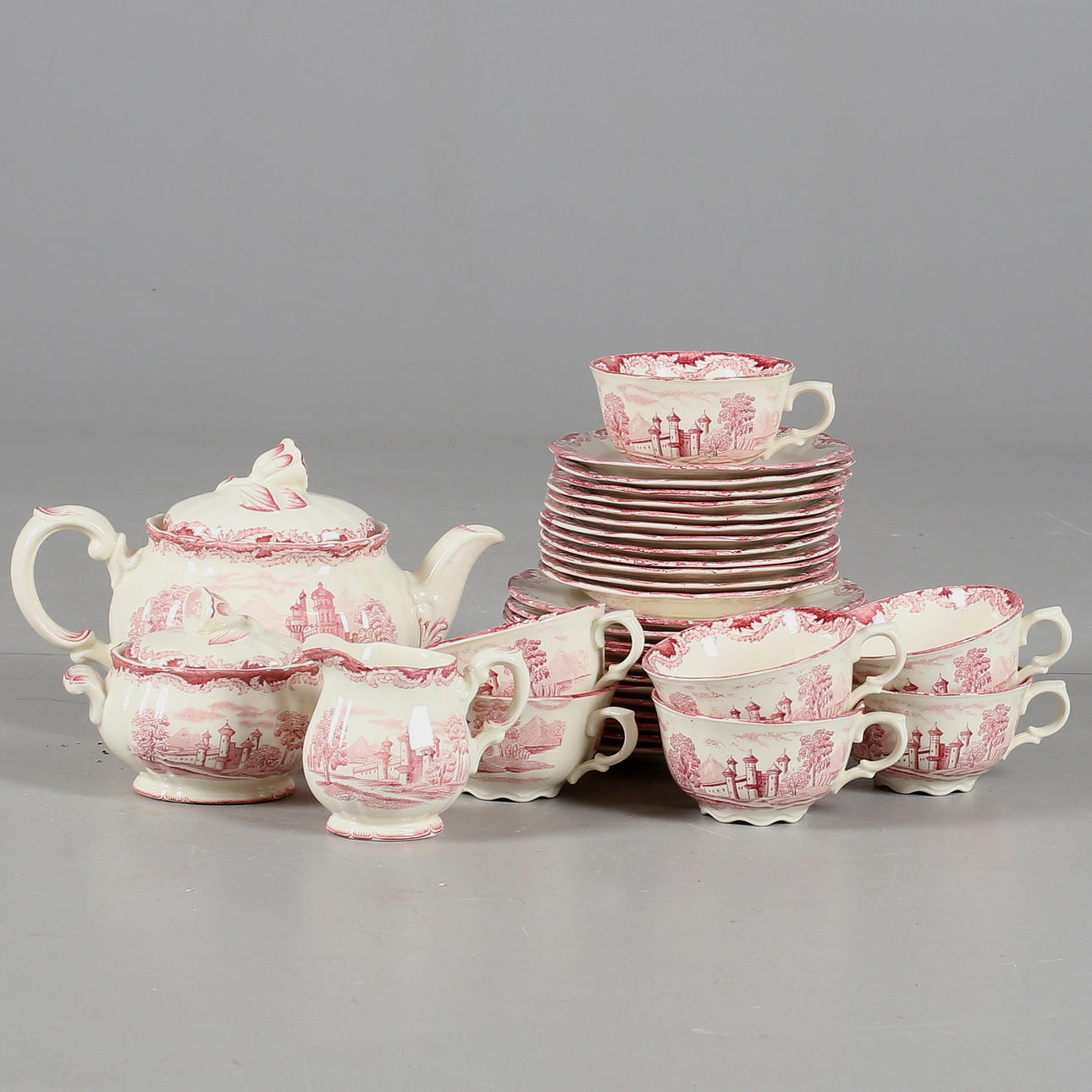 KAFFESERVIS, 34 delar, porslin, "Bengali", Rörstrand, 1900-tal.