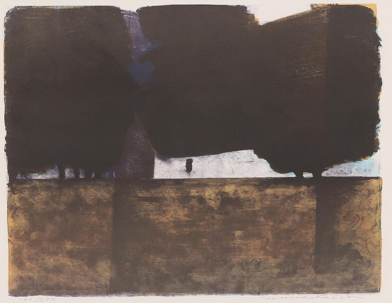 GUNNAR LARSON. Lithograph, signed and numbered 170/200.