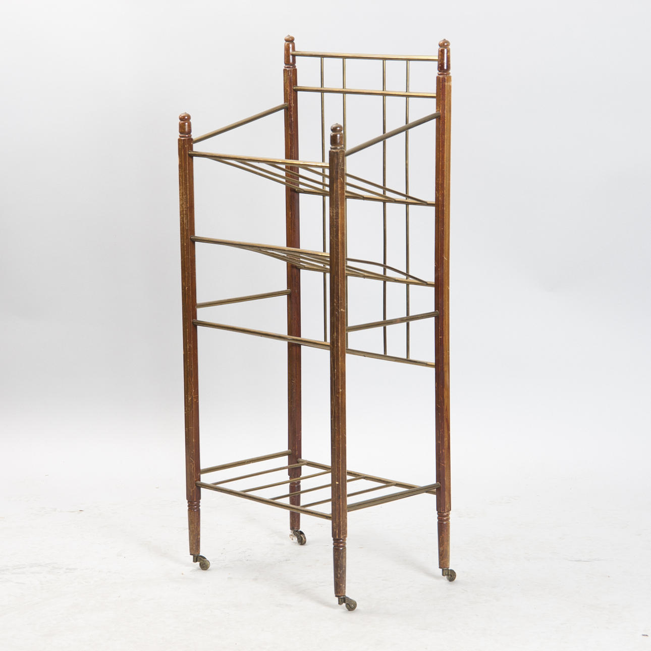 NOTSTÄLL, mahogny/mässing, sekelskiftet 1800/1900.