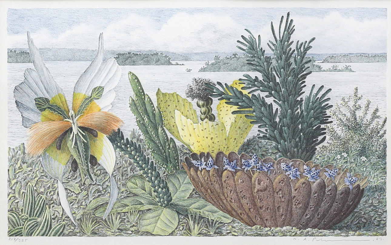 KARL AXEL PEHRSON. Colour lithograph, signed and numbered 217/385, dated -83.