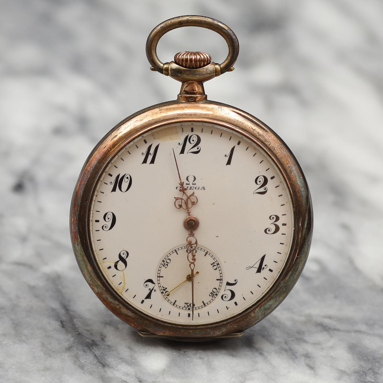 OMEGA, POCKET WATCH, SILVER.