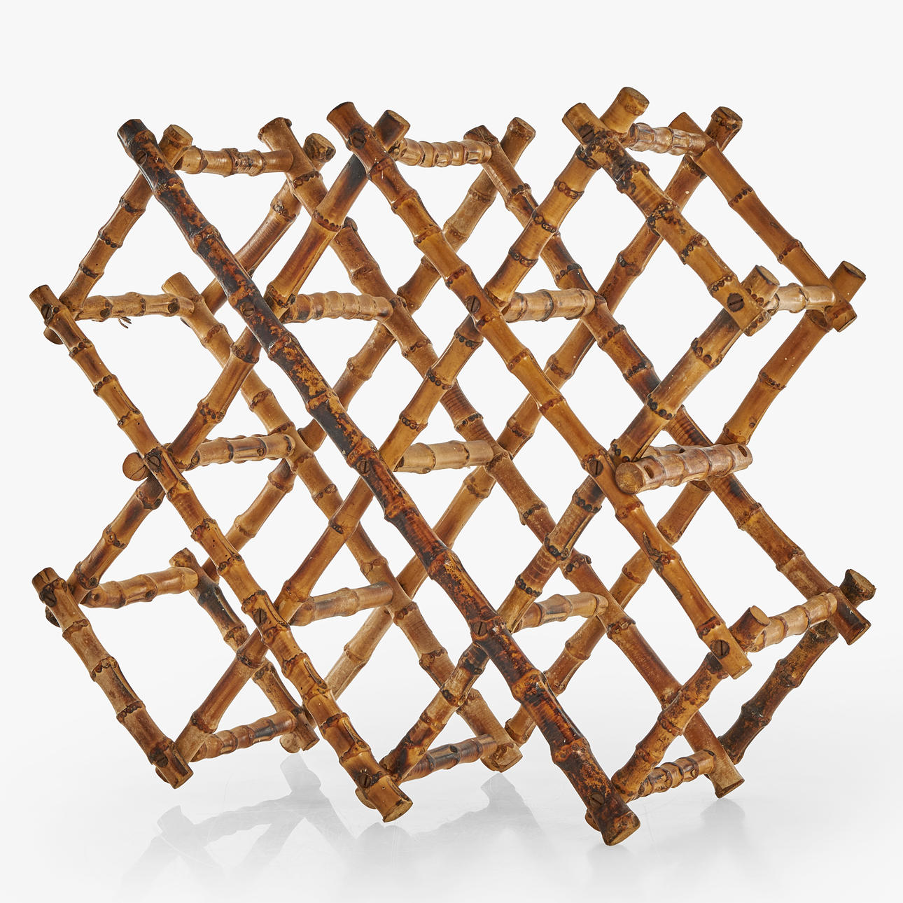 WINE RACK, 20th century, bamboo, foldable.