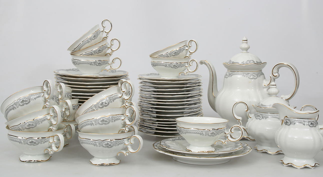 KAFFESERVIS, porslin, 57 delar, Hutschenreuther.