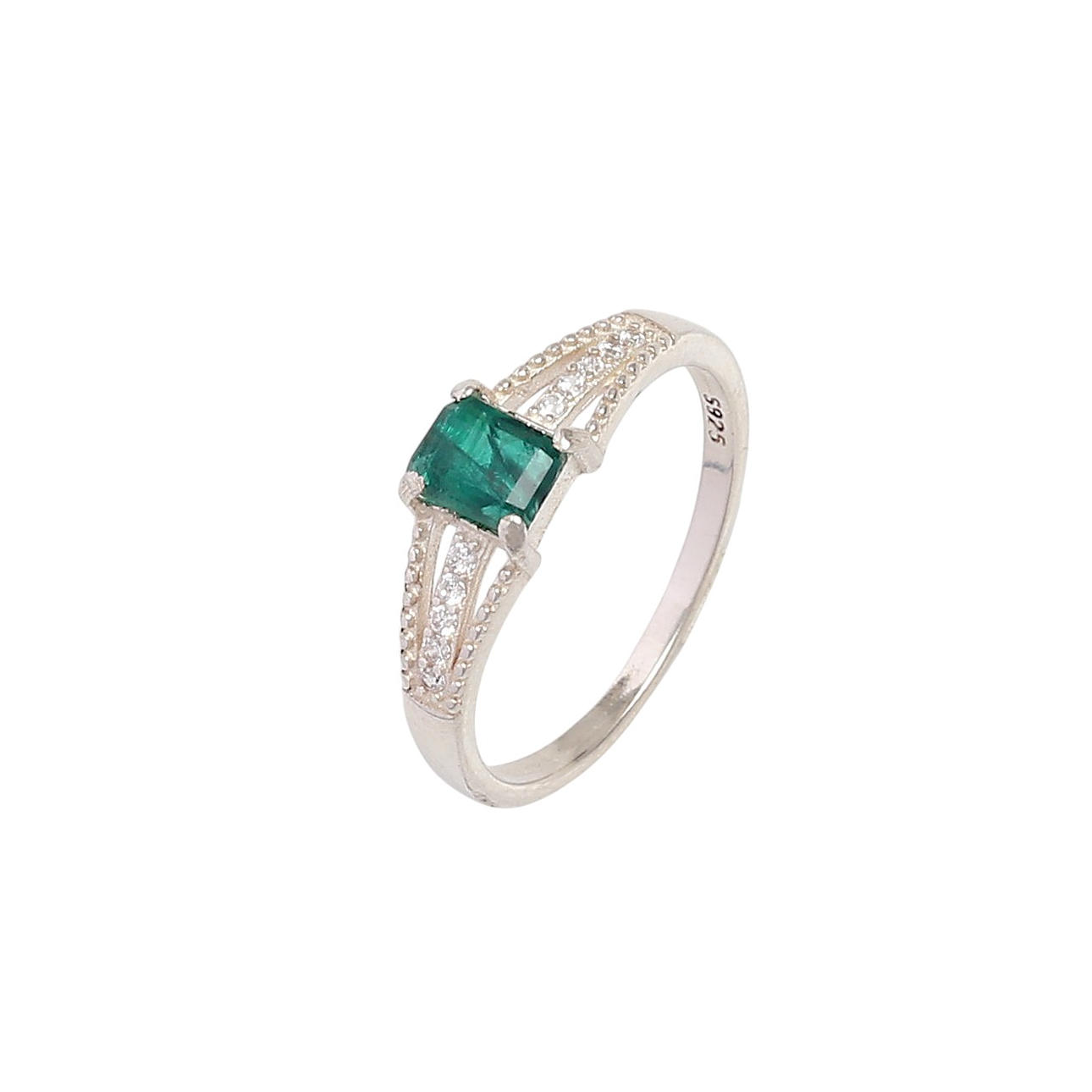 Emerald ring.
