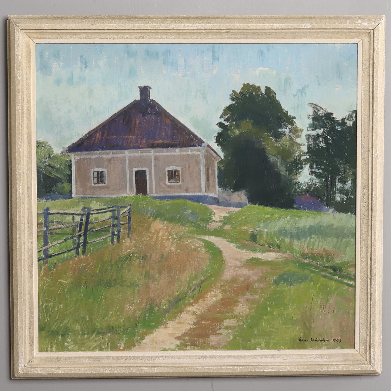 SVEN SAHLSTEN. Oil on canvas, signed and dated 1943.