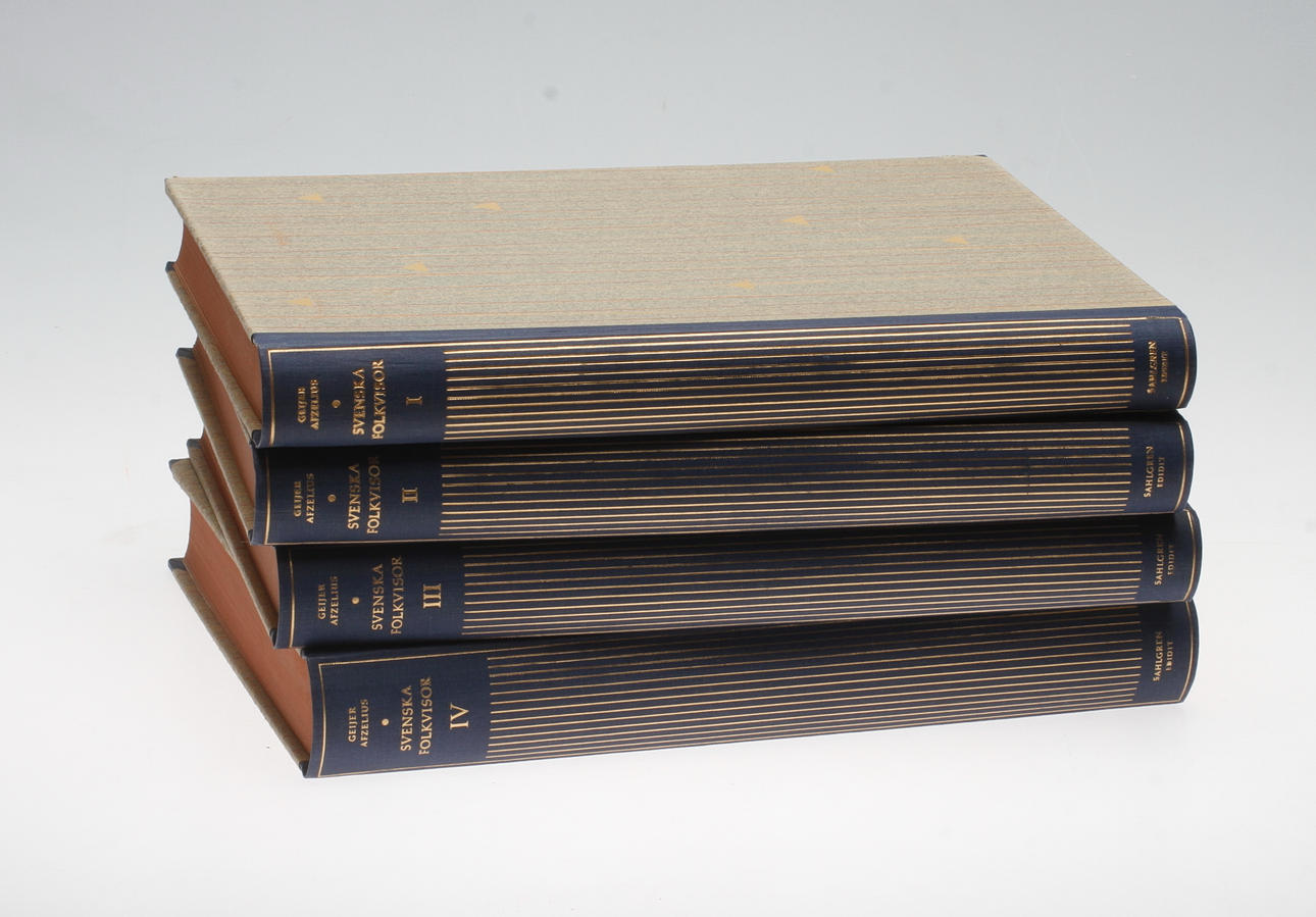 BÖCKER, 4 st, "Svenska folkvisor", Geijer Afzelius, Uppsala 1957.
