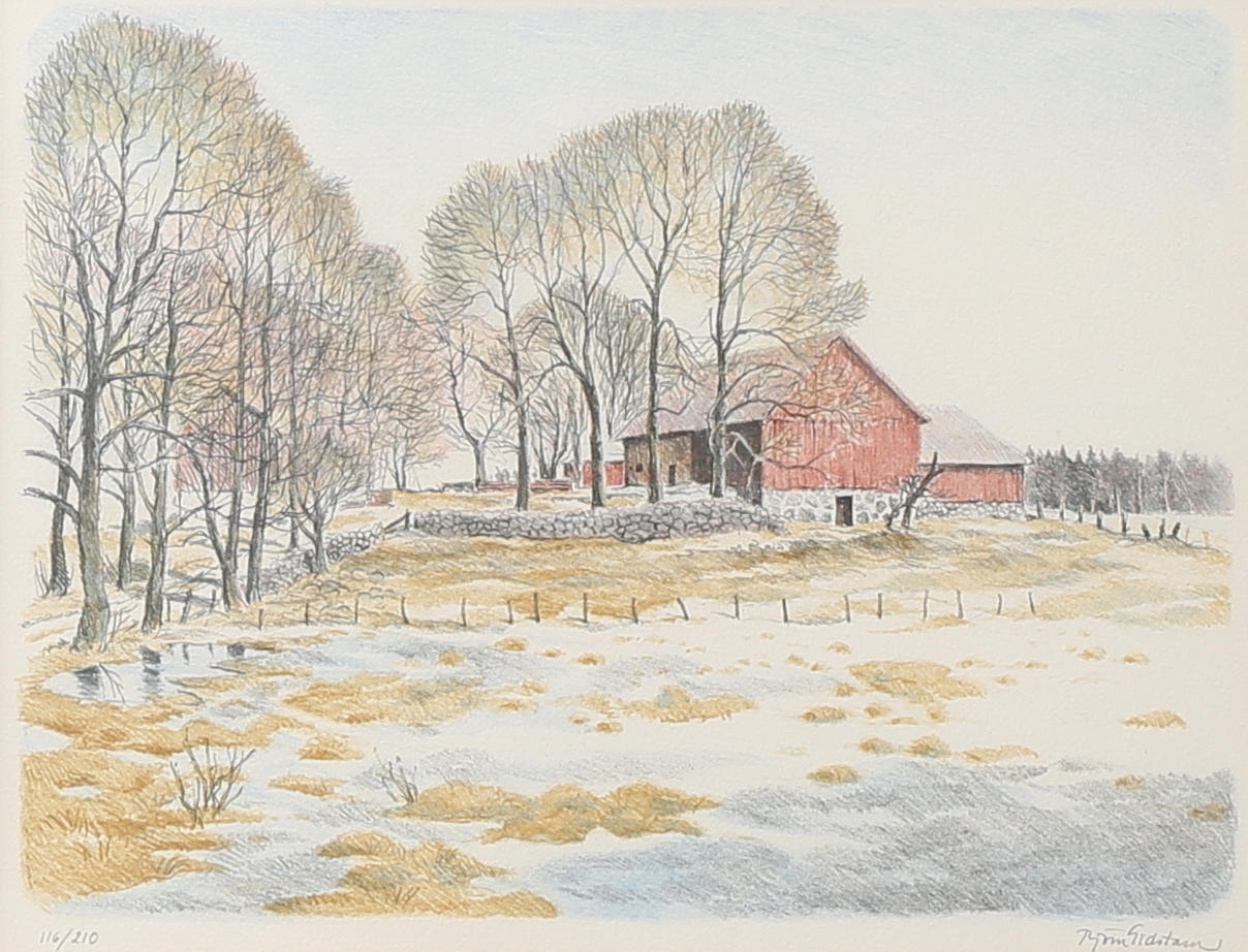 BJÖRN GIDSTAM. Färglitografi, signerad och numrerad 116/210.