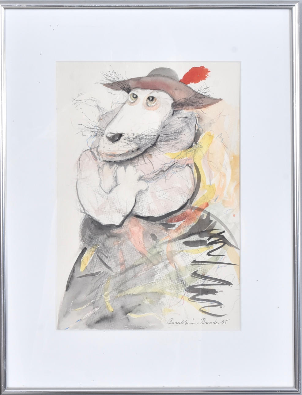 ANNA KARIN BOODE. mixed media, dog.