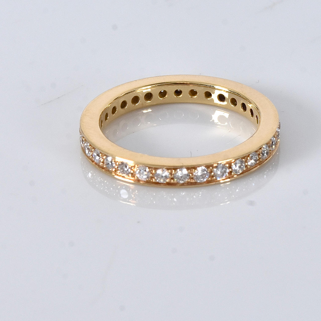 FULL ETERNITY RING, diamonds, total 0.56ct, 18K.