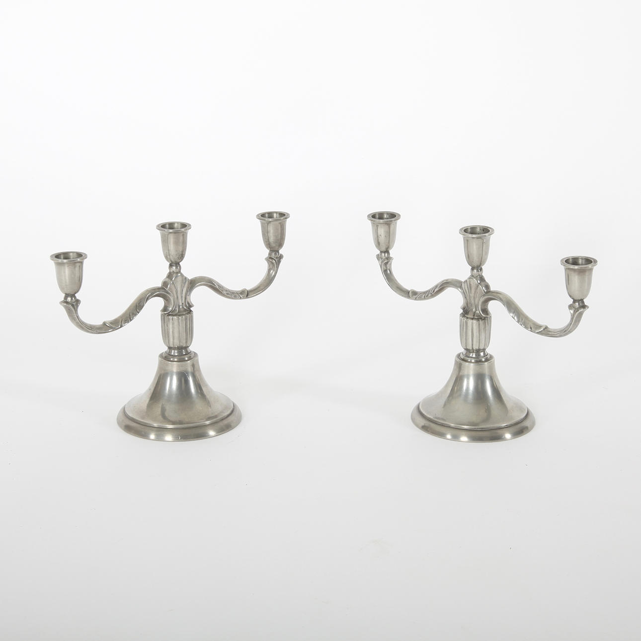 CANDELABRA, 1 pair, pewter, Swedish Grace.