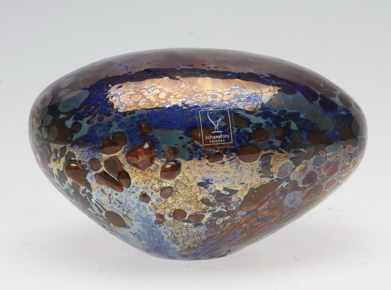 Skulptur, glas, Astrid Gate, Johansfors, signerad och otydligt daterad.