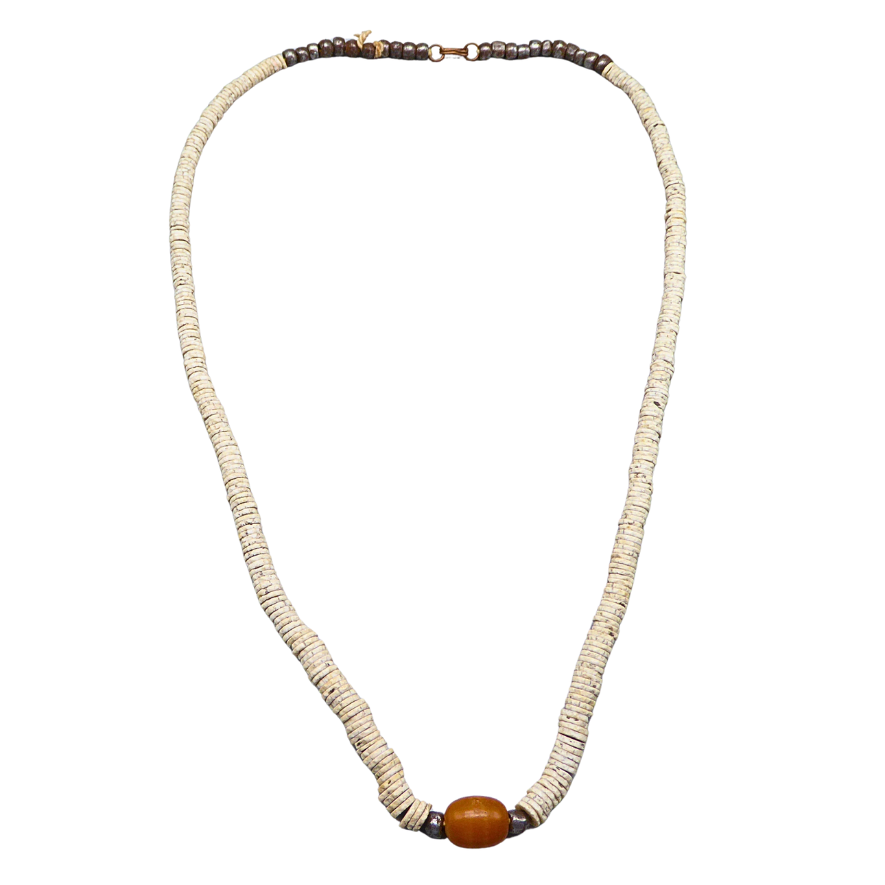 SHELL BEAD NECKLACE.