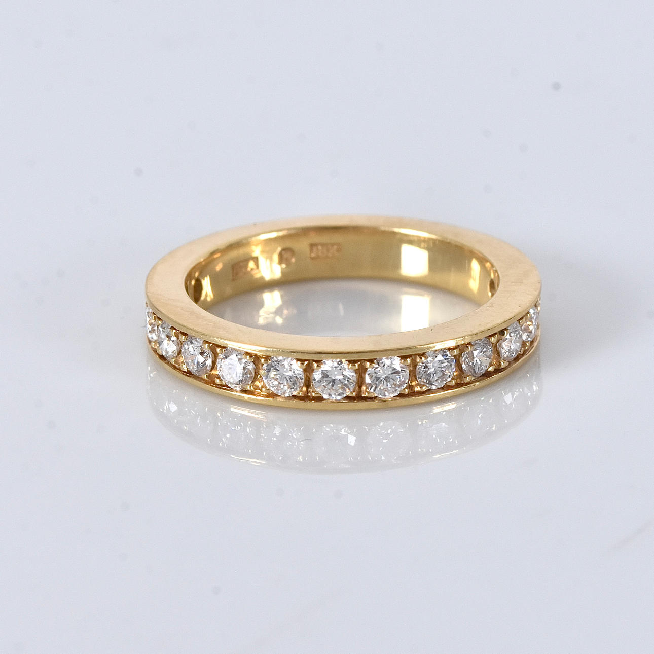 HALF ETERNITY RING, diamonds 0.58ct, 18K.