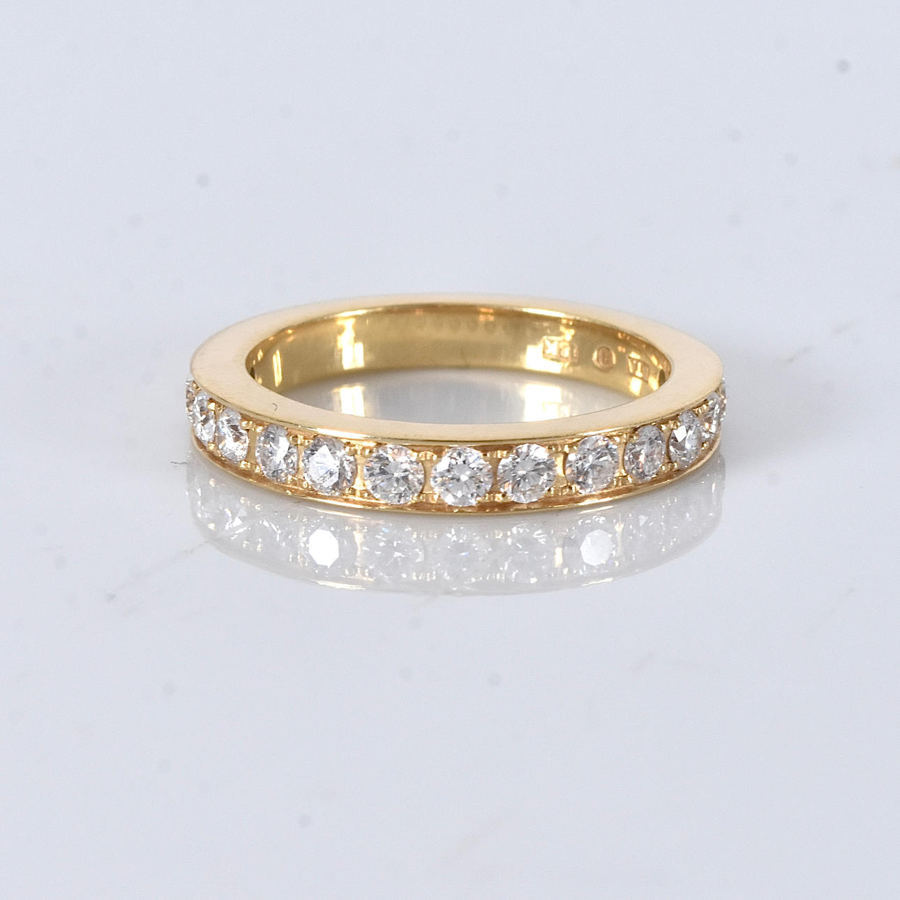 HALF ETERNITY RING, diamonds 0.76ct, 18K.