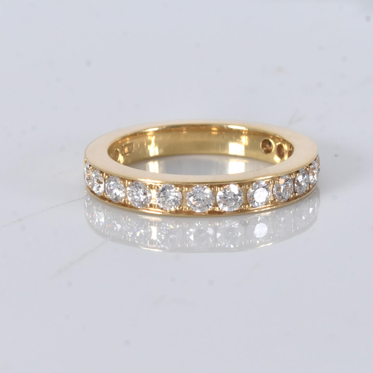 HALF ETERNITY RING, diamonds 0.76ct, 18K.