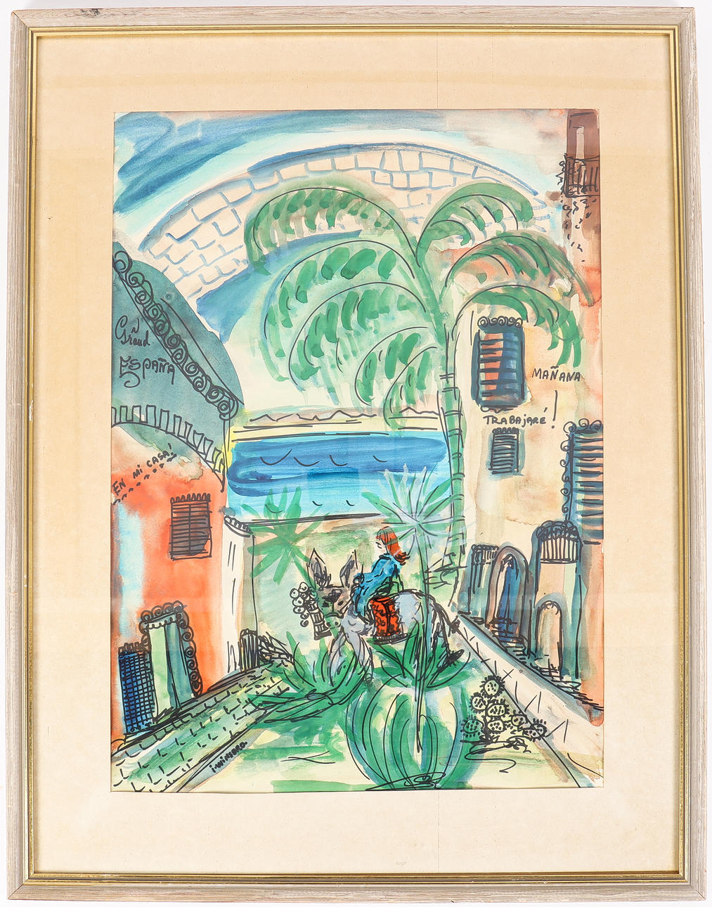 INGEBORG WINSBRO. Mixed media, signed.