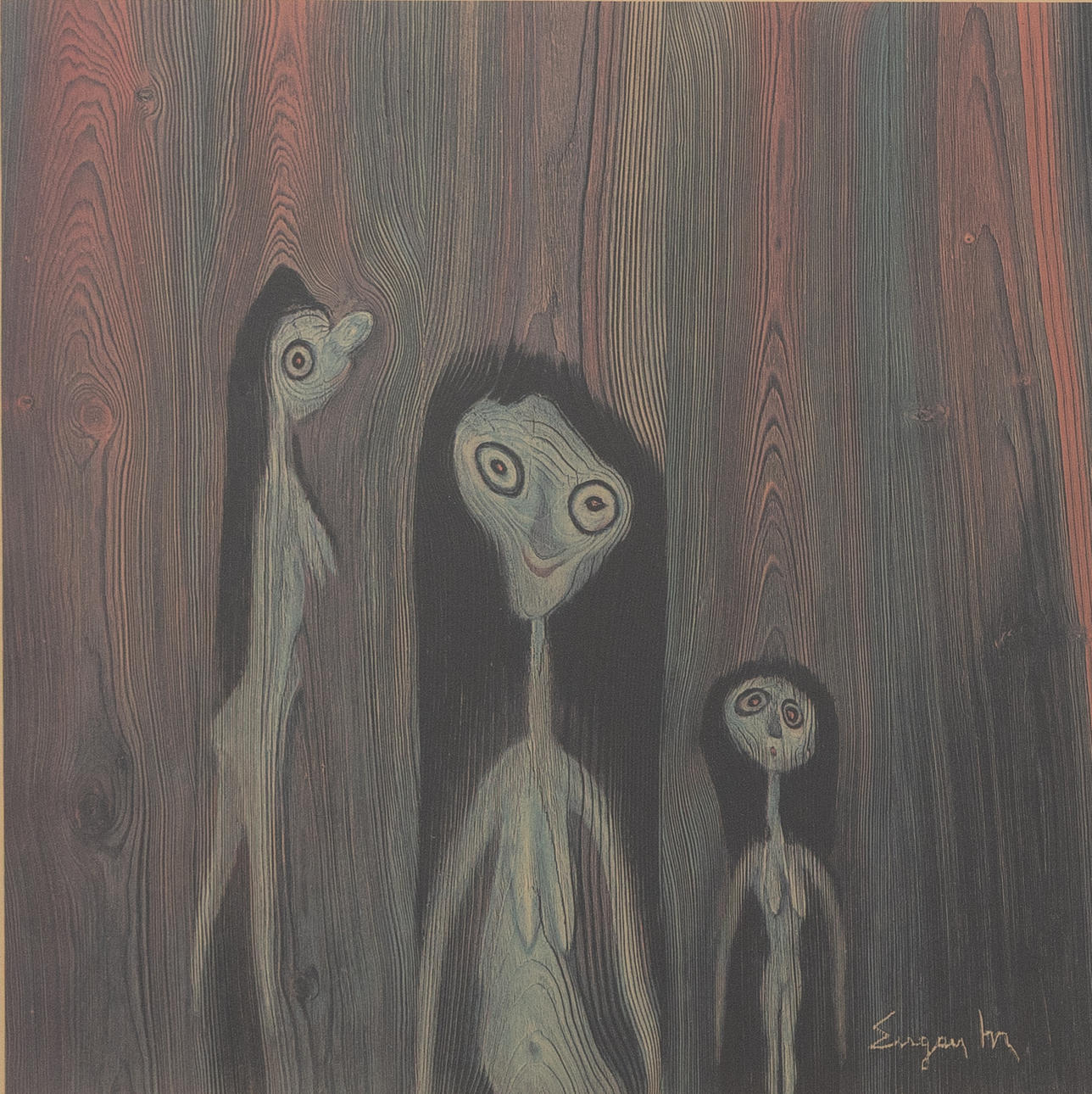 EUGEN MONTELIN. Figures, lithograph 81/99, signed.