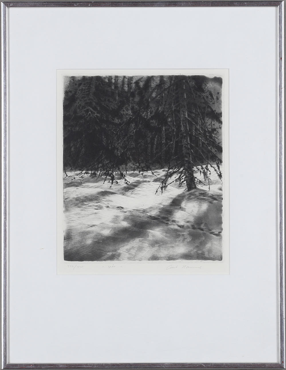 CURT HAMNE. 'Spår', litografi, signerad samt numrerad 334/335.