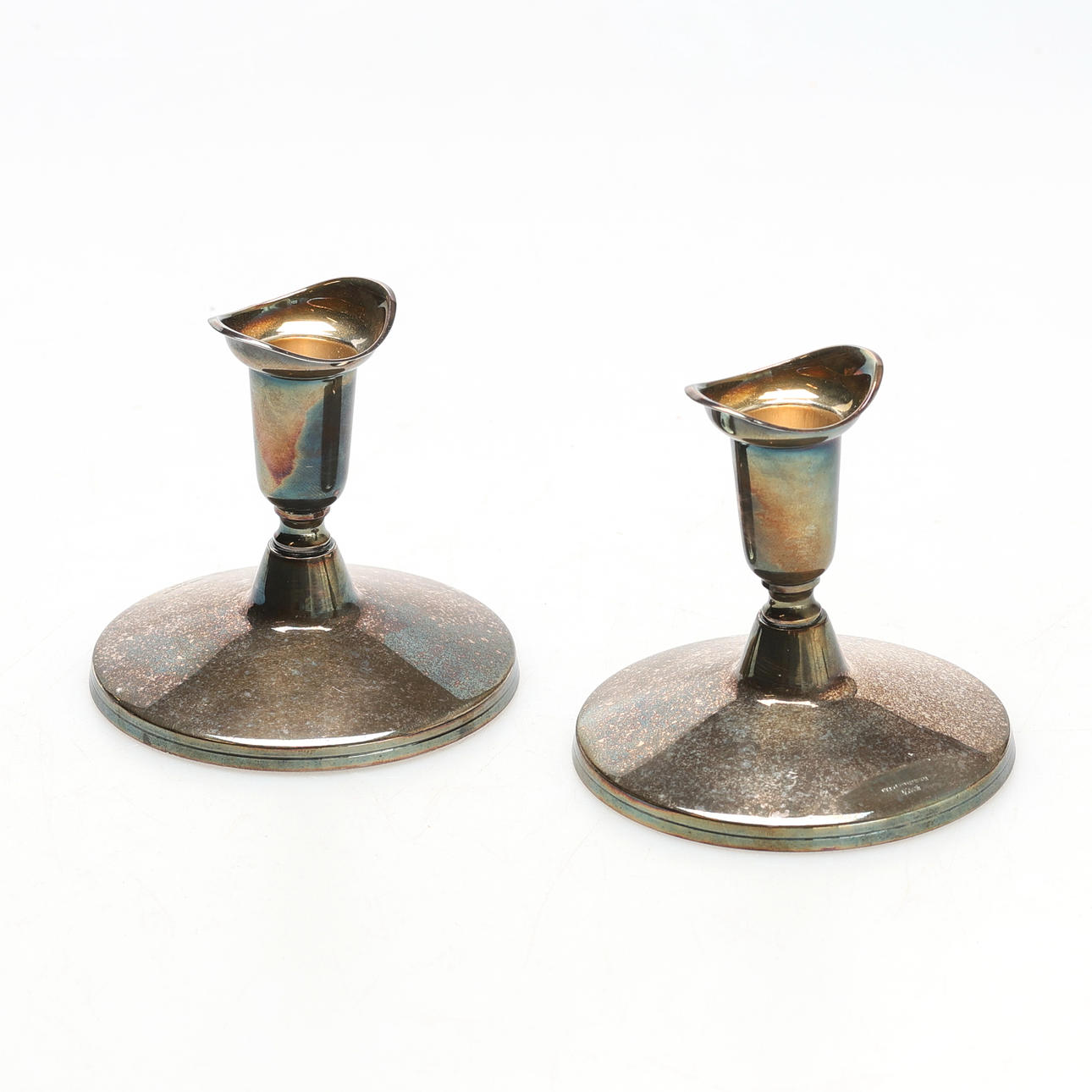 CANDLESTICKS, a pair, silver, Tore Eldh, Gothenburg, 1961.