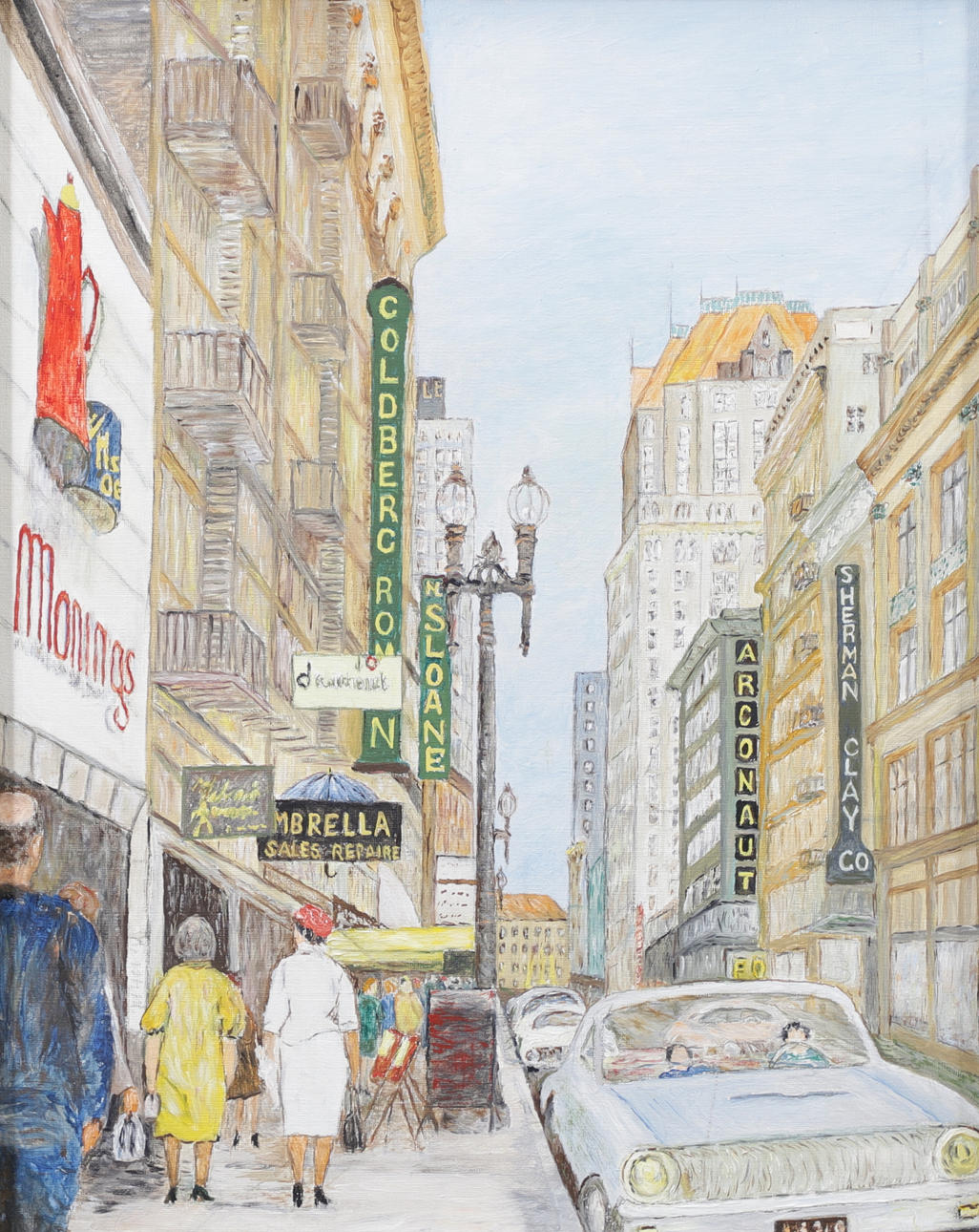 OKÄND KONSTNÄR. Cityscape, oil on canvas, unsigned.