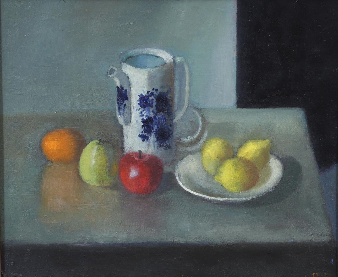 OIDENTIFIERAD KONSTNÄR. Still life, oil on panel, signed.