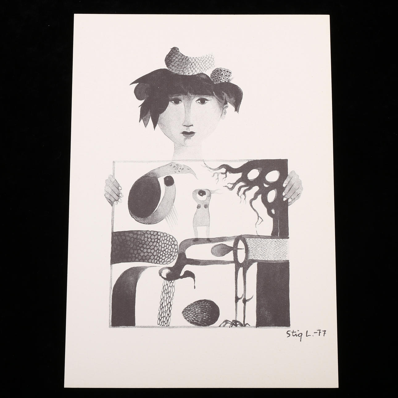 STIG LINDBERG. "Snow White", print.
