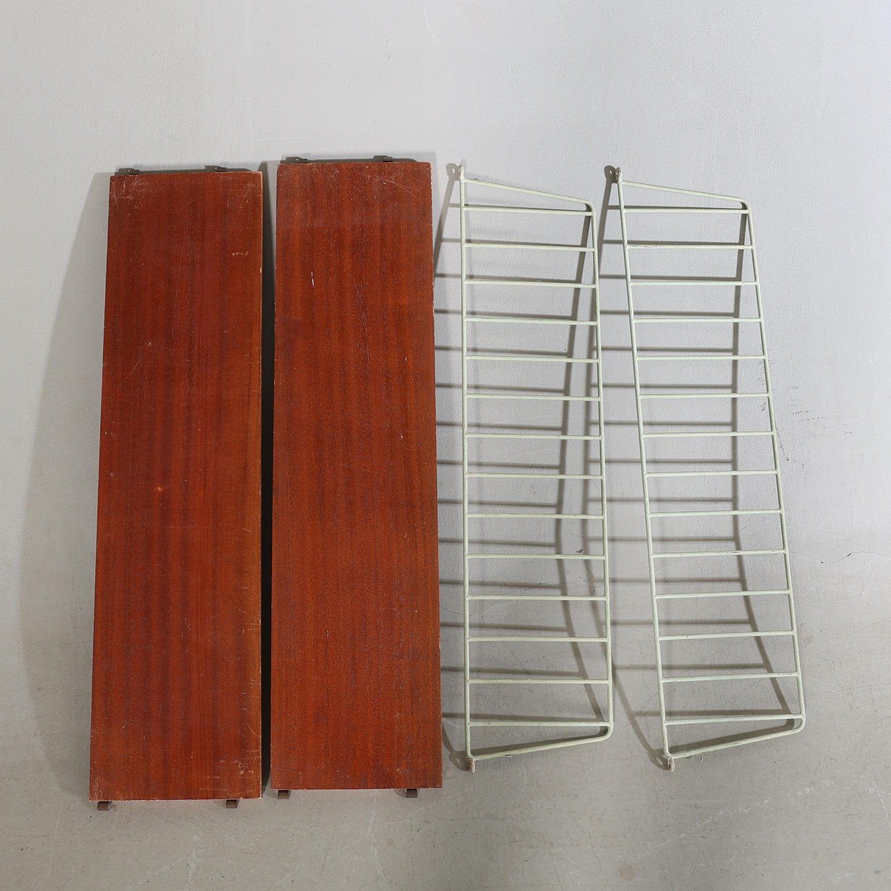 NILS STRINNING. Wall shelf, "BFB-Hyllan", String Design, mid-20th century.