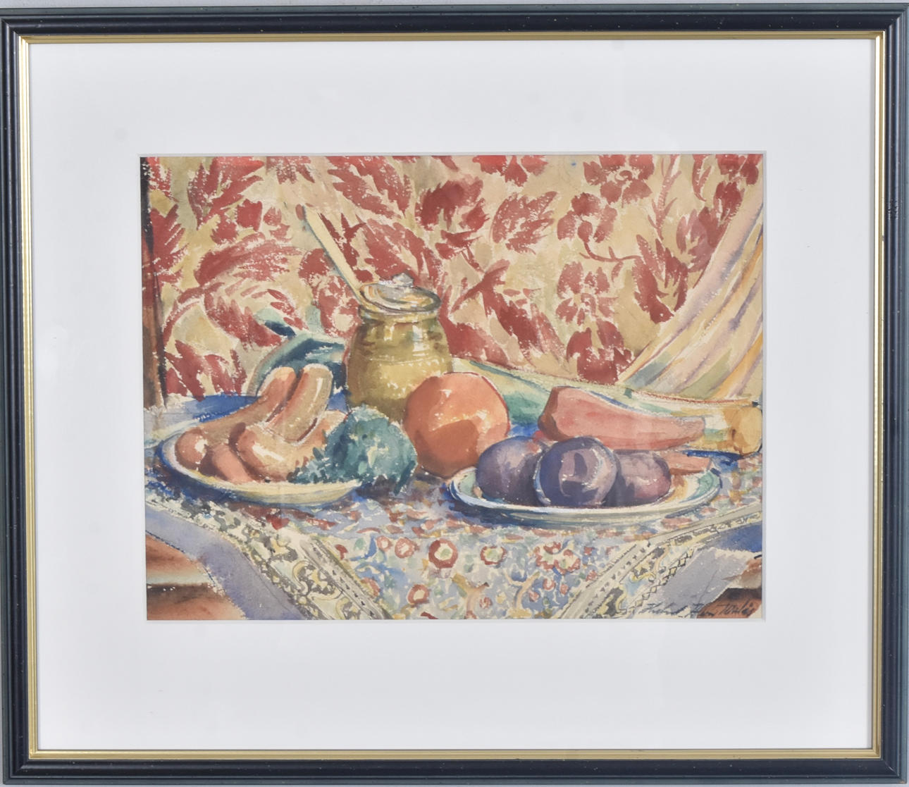 HERBERT WALÅS. Watercolour.